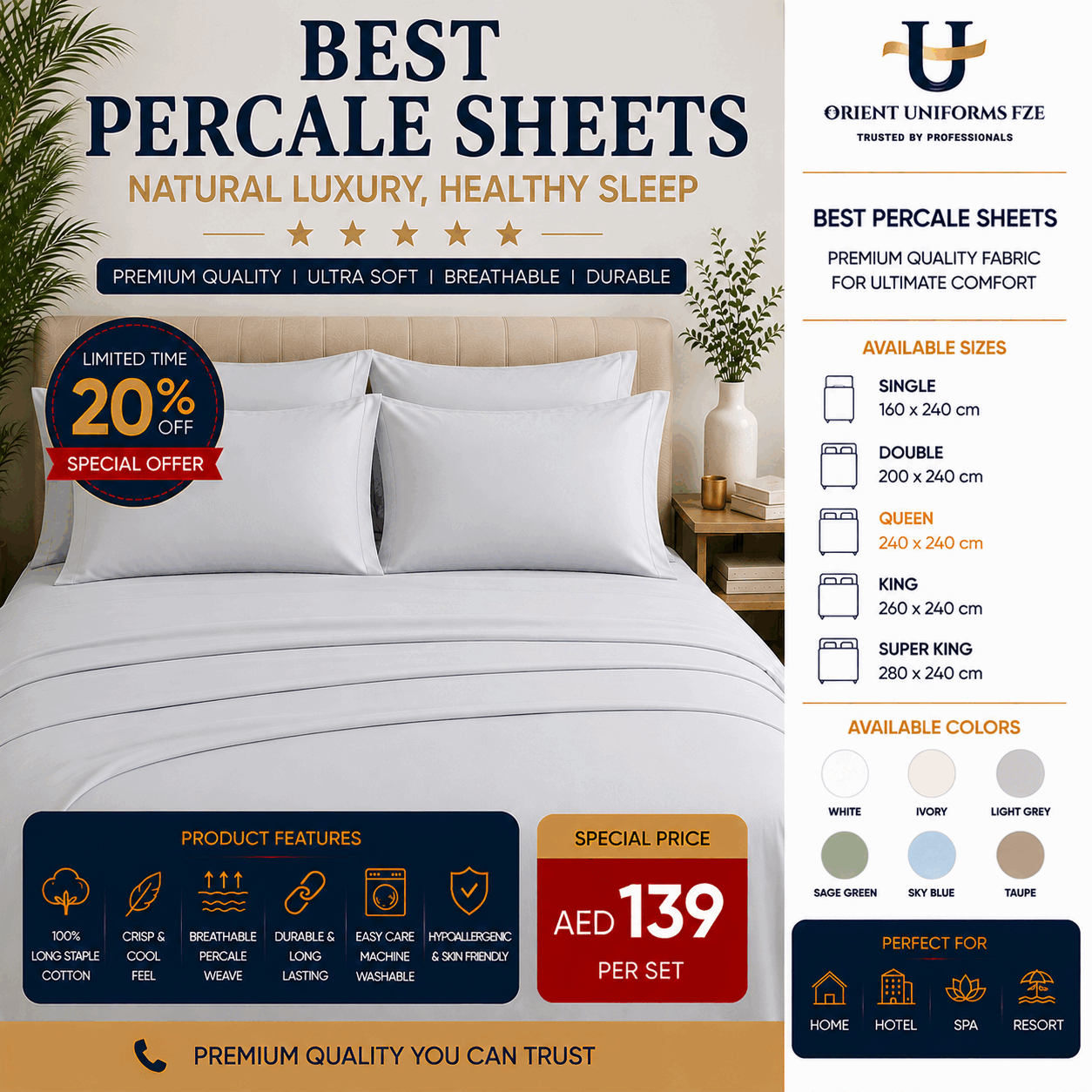 Percale Bed Linen